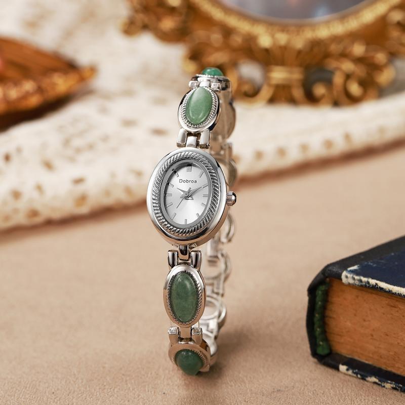 Bracelet en pierre naturelle Aventurine verte & Œil de tigre - Femme
