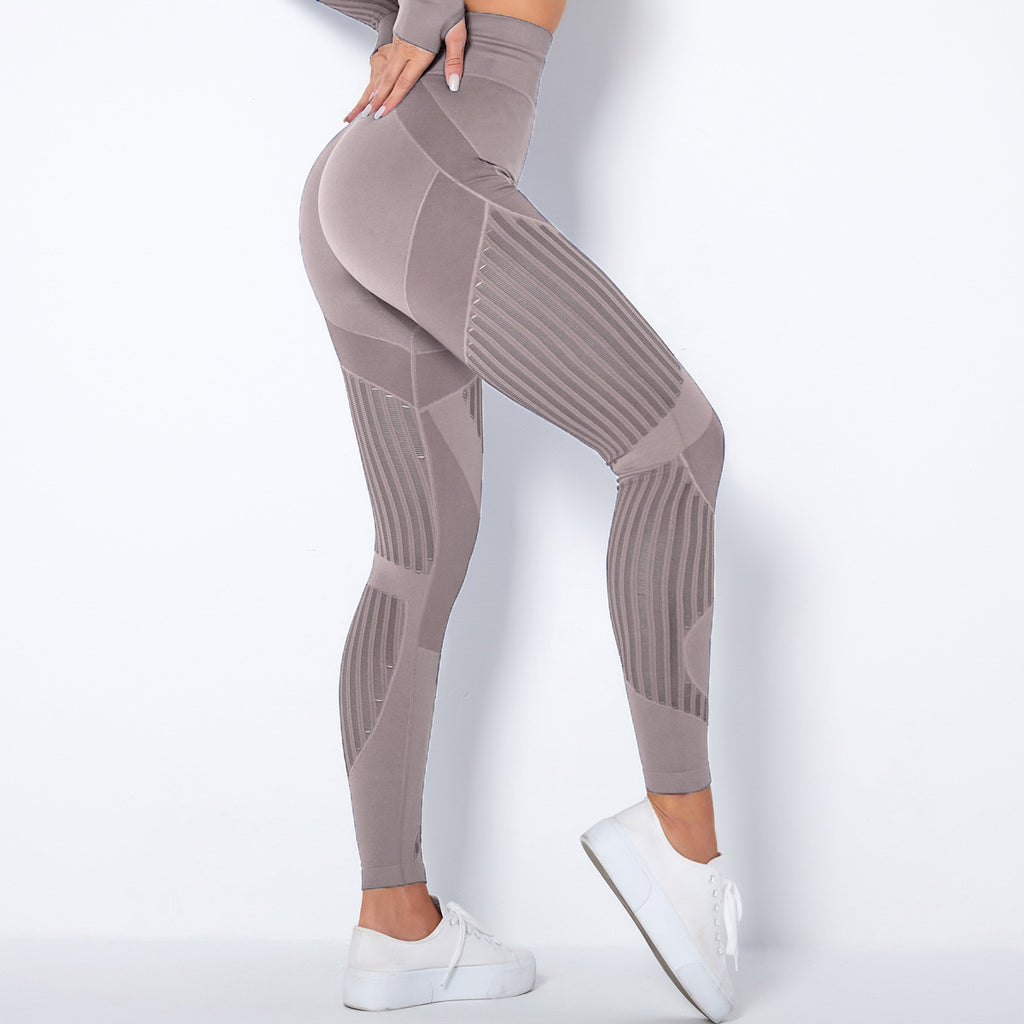 Legging de yoga moulant élastique push-up sans couture