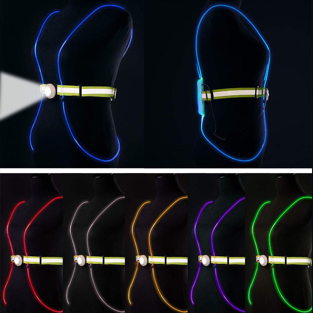 Safety Vest Warning Bicycle Light