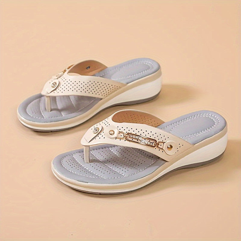 Sandales Compensées de Plage Tendance pour Femmes