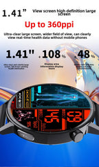 1,41-Zoll-Gesundheits-Smartwatch Fitness-Tracker mit Herzfrequenz-, Blutsauerstoff-, Blutdruck- und Schlafmonitor