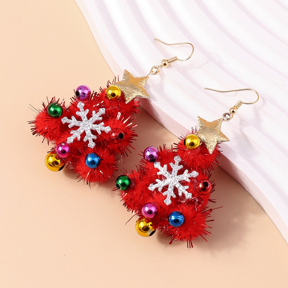 Nouvelles boucles d'oreilles sapin de Noël Boucles d'oreilles en feutre