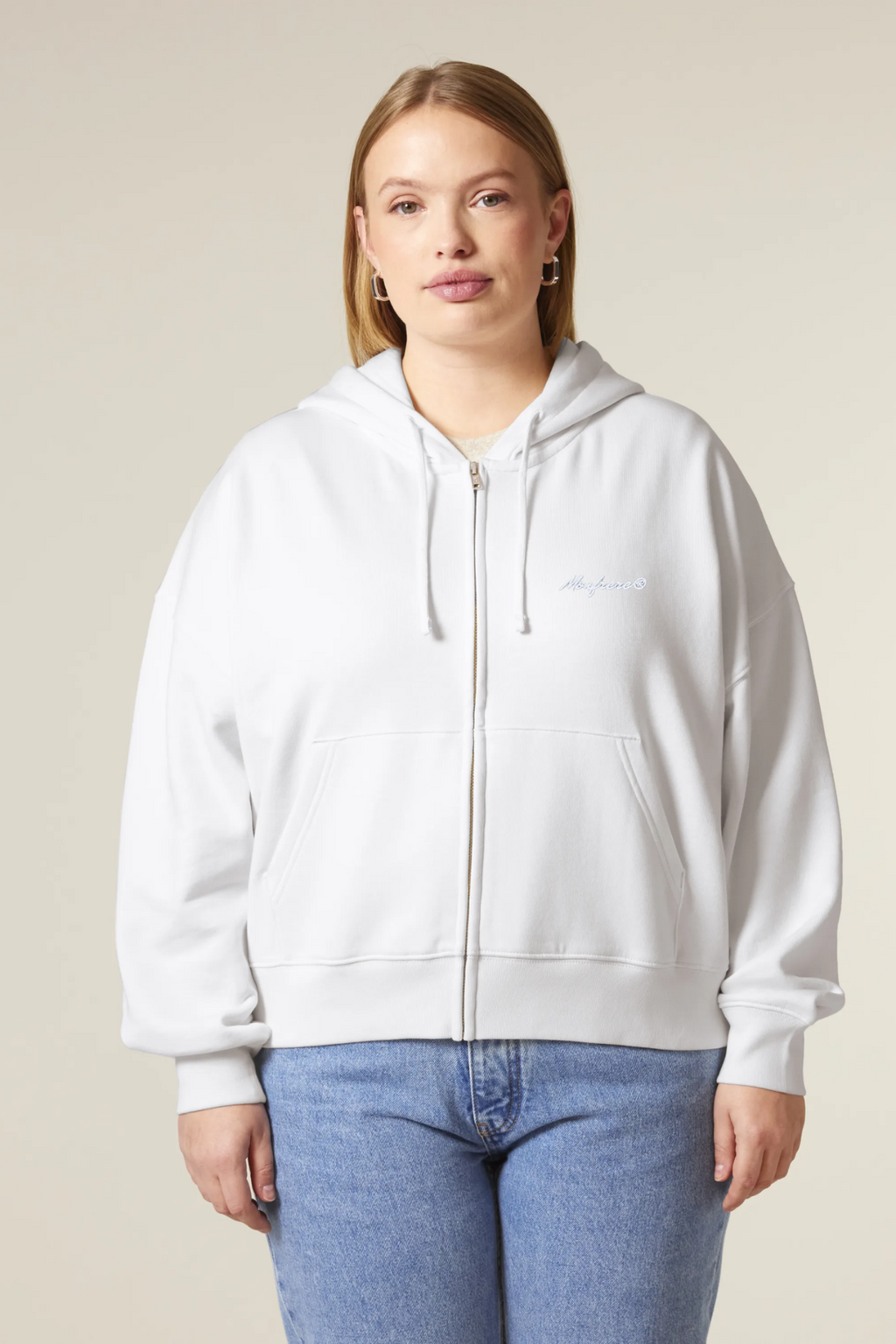 White Label Stick Damen-Reißverschluss-Kapuzenpullover-Sweatshirt