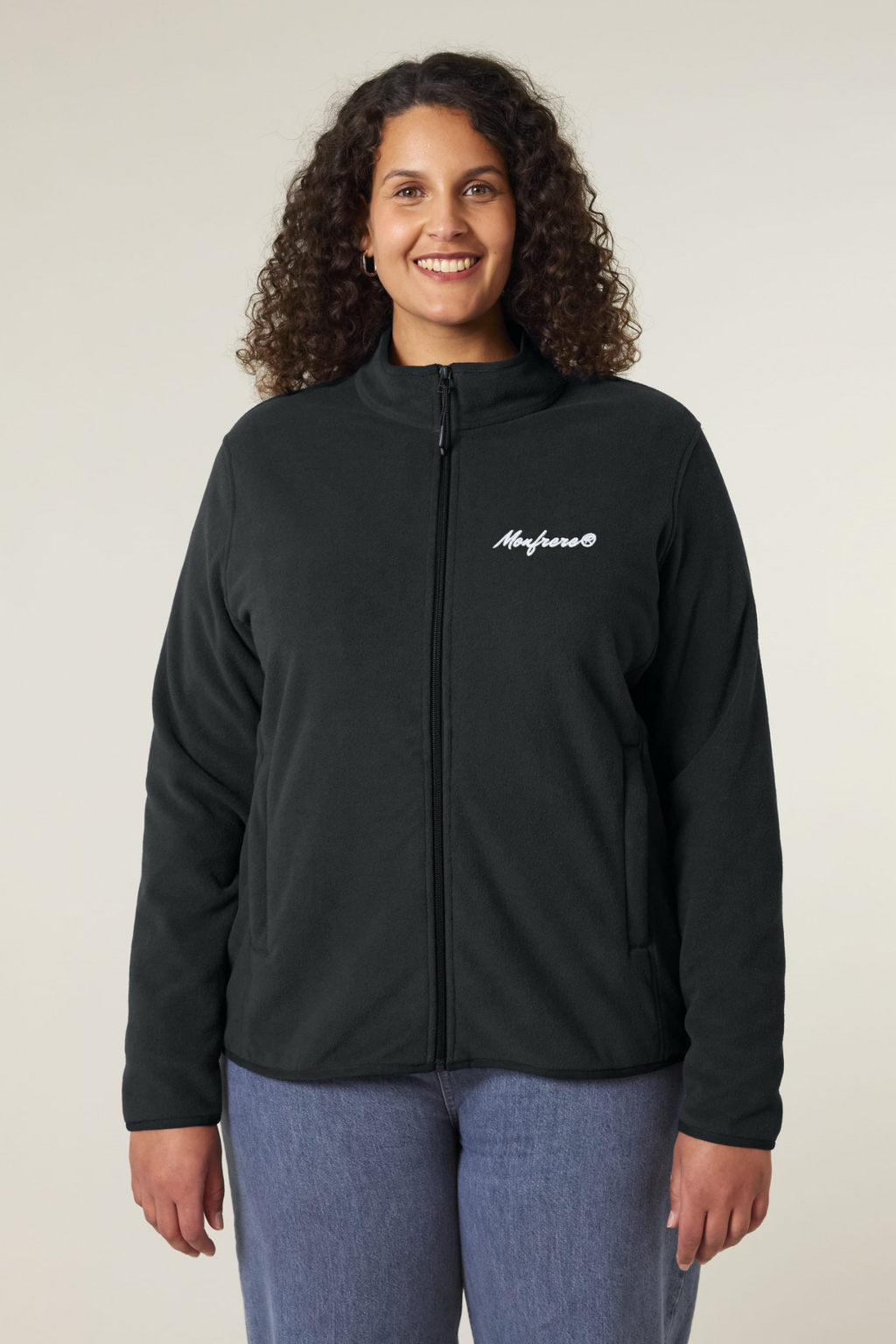 White Label Damen-Fleecejacke mit Stickerei