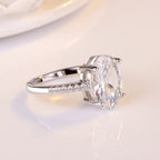 Fashion Hot Sale Oval Cut Engagement & Proposal Ring, 18K White Gold Plated Ring Jewelry