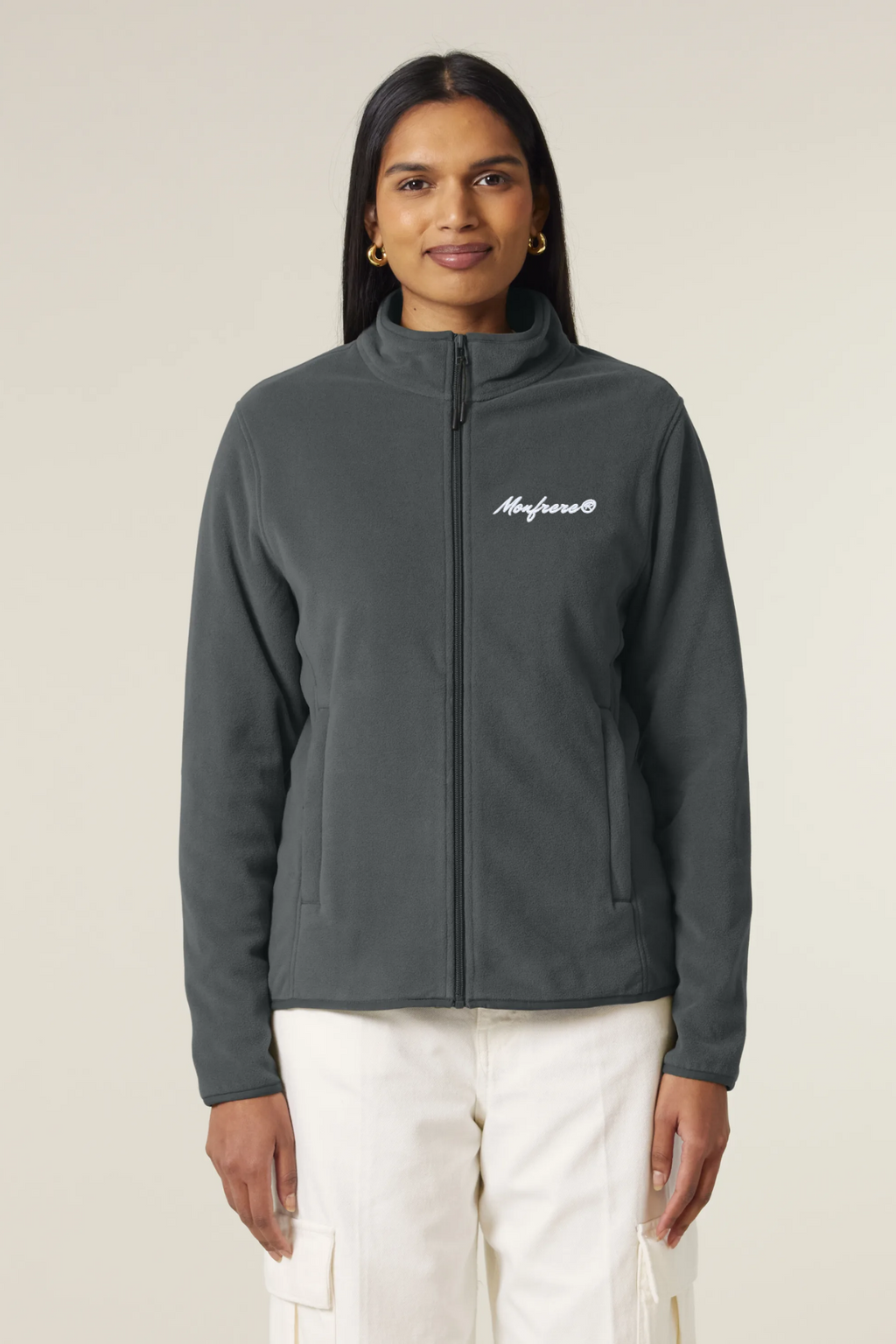 White Label Damen-Fleecejacke mit Stickerei