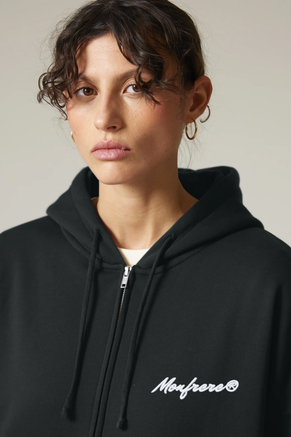 White Label Stick Damen-Reißverschluss-Kapuzenpullover-Sweatshirt