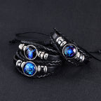 12 Sternzeichen Armband Leuchtendes geflochtenes Design Armband für Männer Frauen Kinder