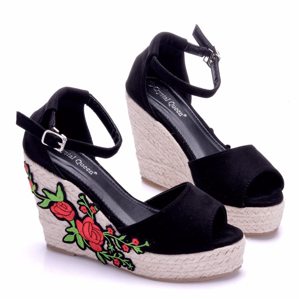 Sandales Compensées Femme Été Mode Tendance Bout Ouvert Talon Aiguille Boucle Travail Loisirs Sandales pour Dames