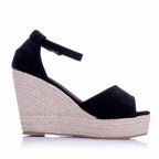 Slope Heel Sandals Women Summer Fashion Trendy Lace Fish Mouth Stiletto Heel Buckle Work Casual Ladies Sandals