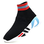 High-top Women's Casual Single Shoes Flat Camouflage Korean Style Breathable Socks And Shoes