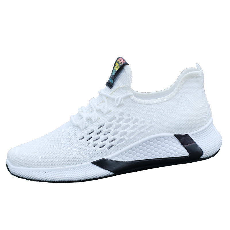 Nouvelles Chaussures de Sport Homme Respirantes Décontractées en Mesh Confort Rehaussant Lacets Antidérapantes Low-Top Chaussures de Course