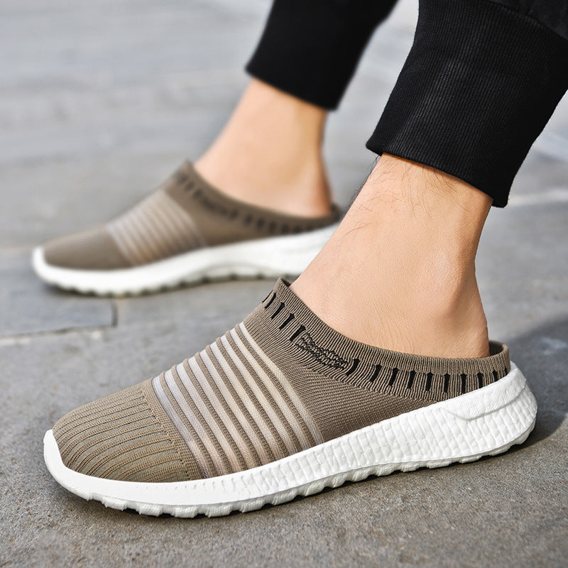 Sandales mi-mules en maille respirante pour hommes