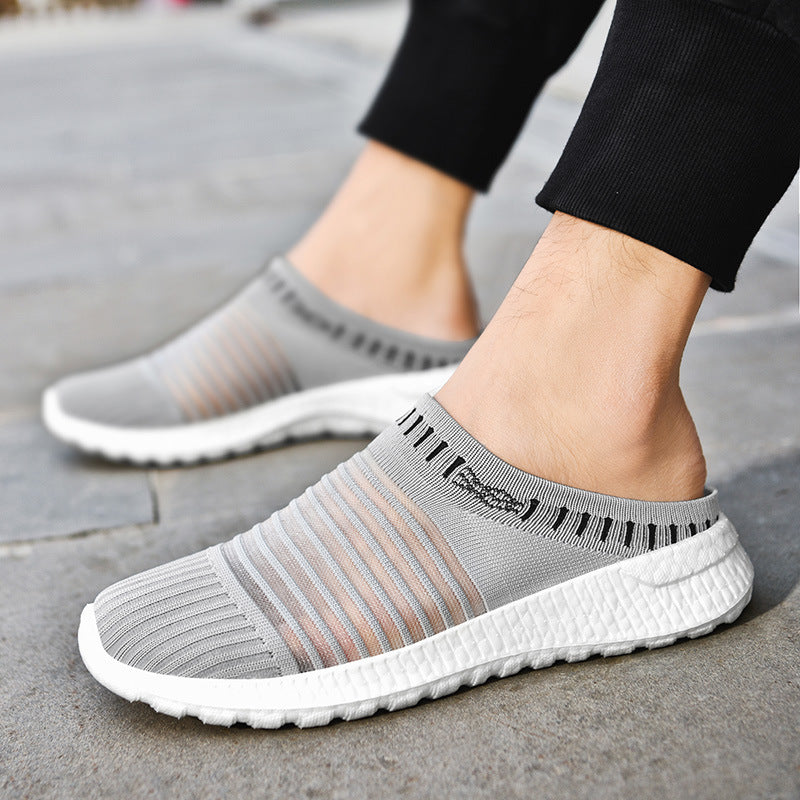 Sandales mi-mules en maille respirante pour hommes