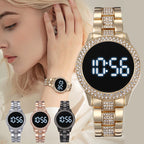 Double Row Drill Male And Female Waterproof LED Electronic Watch