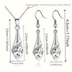 Schmuckset mit Halskette und Ohrringen zum Thema „Engelsaugen-Halskette und Ohrringe“