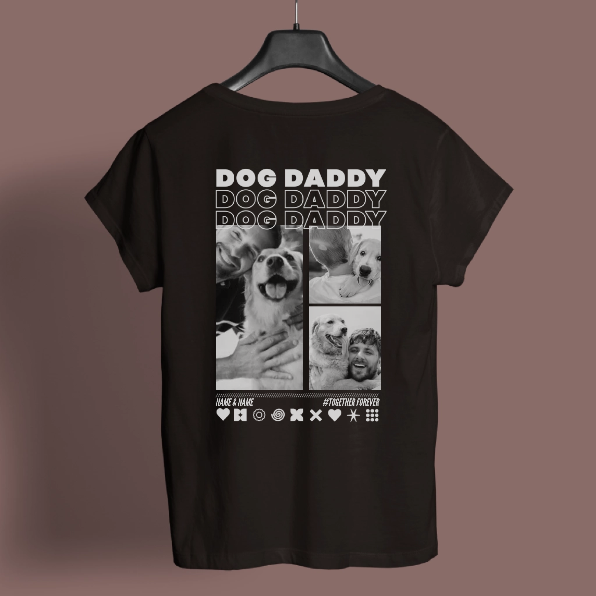 T-Shirt DOG LOVER mit Deinen Fotos personalisiert