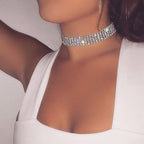 Mode Frauen Full Crystal Strass Choker Halskette Hochzeit Schmuck Choker Halsketten Für Frauen