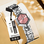 Damen Achteckige Quartz Uhr - Wasserdicht, Schlicht & Elegant