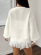 Single-breasted Simple Loose Knitted Cardigan Coat