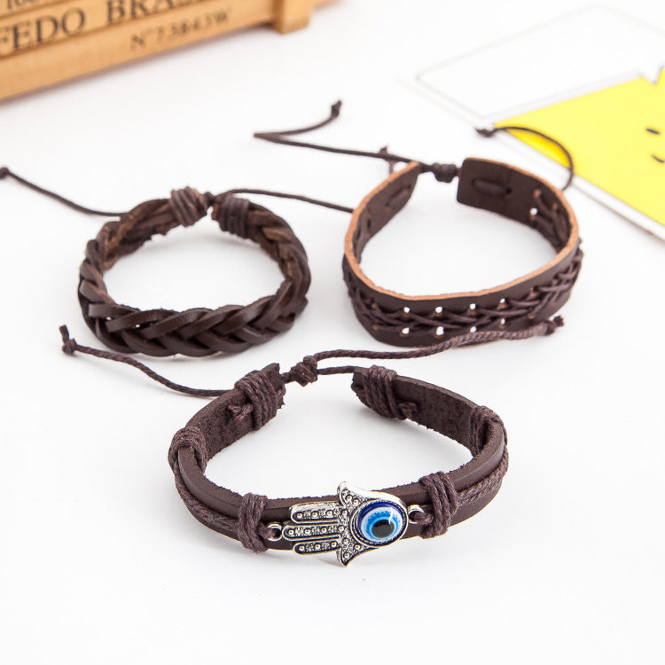 Palmenauge Lederarmband Herren