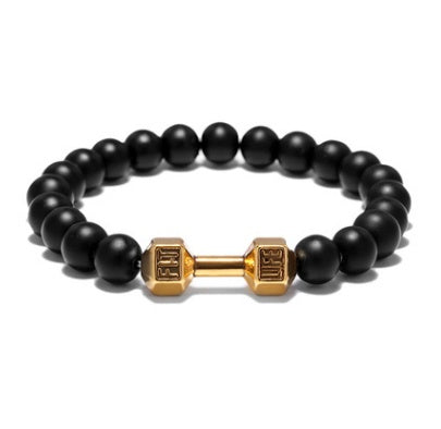FIT LIFT Metall-Hantel-Perlenarmband Schmuck