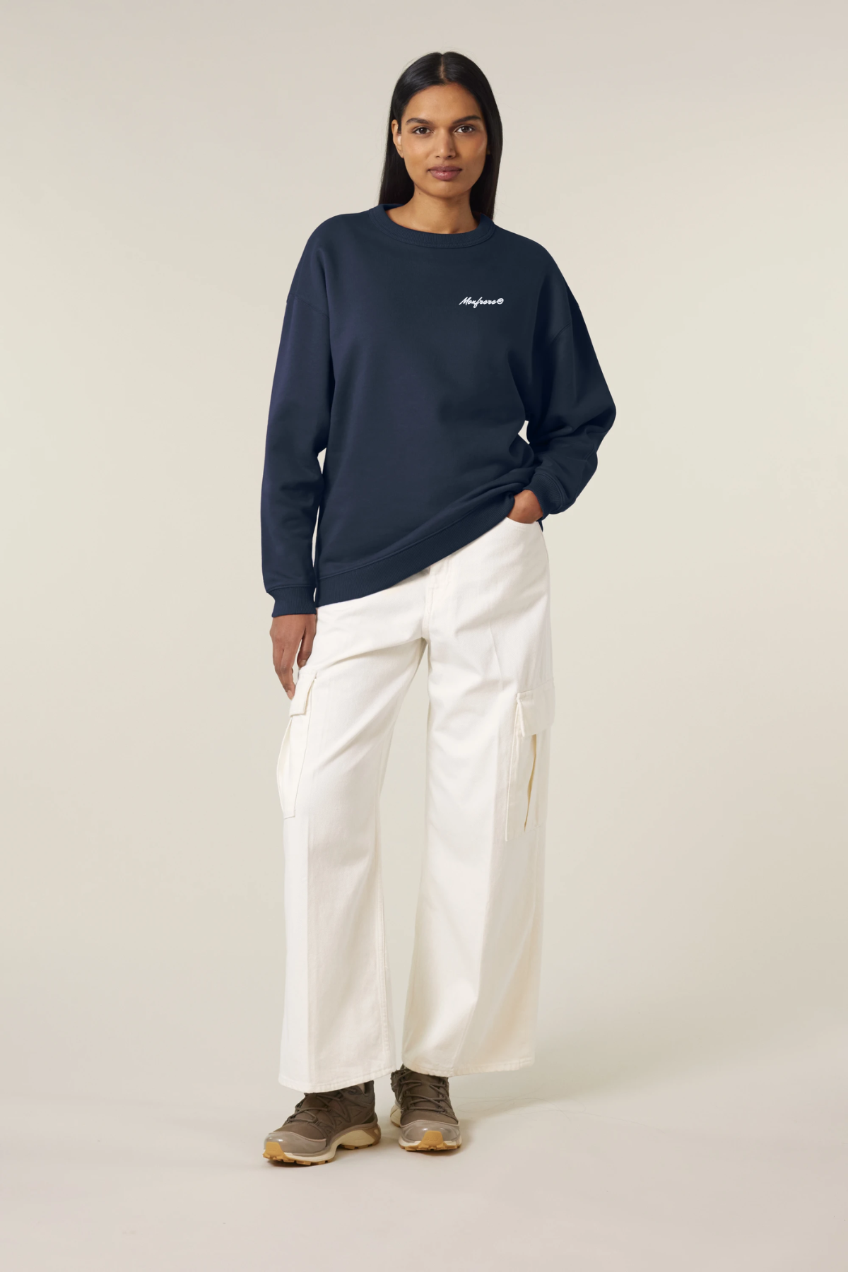 White Label Stick Oversize Damen-Crewneck-Sweatshirt