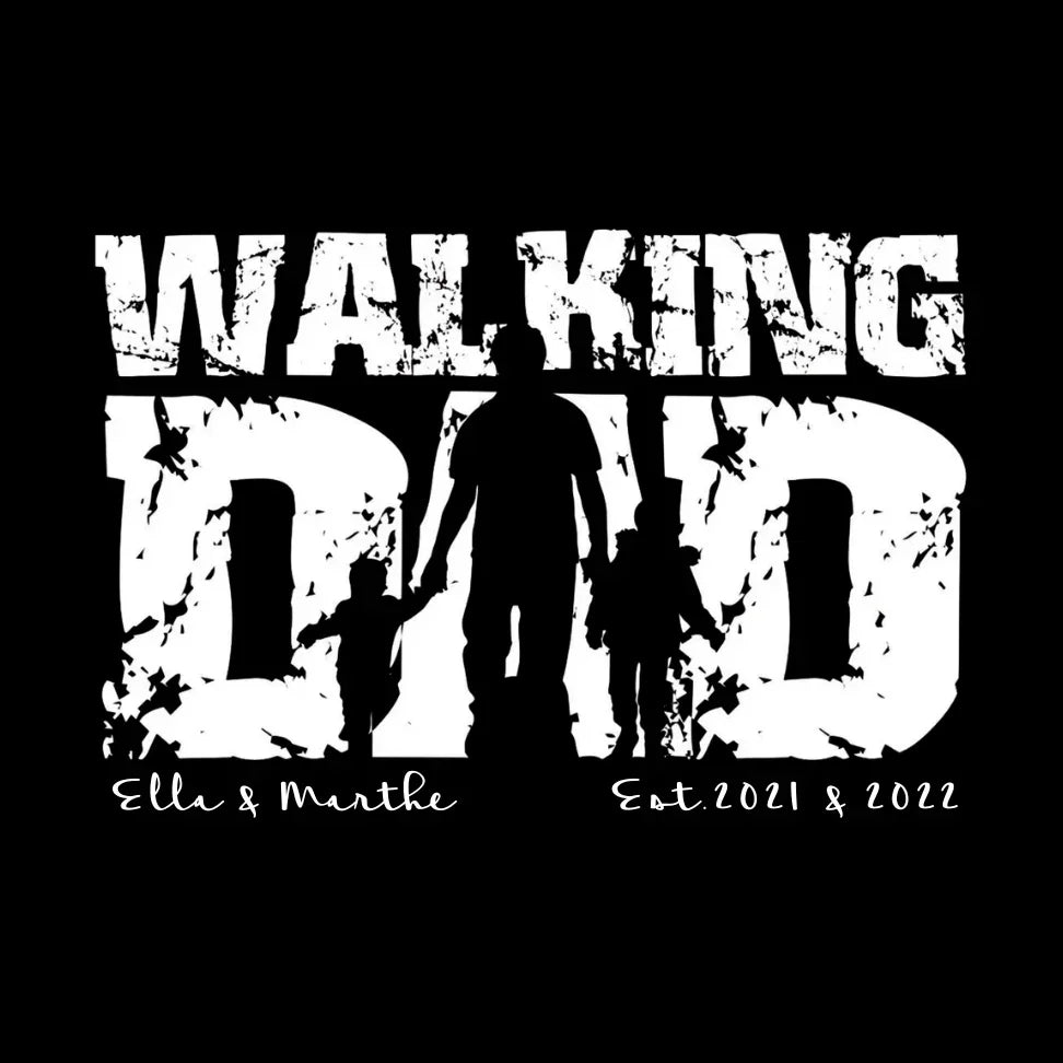 PAPA T-Shirt WALKING DAD personalisiert