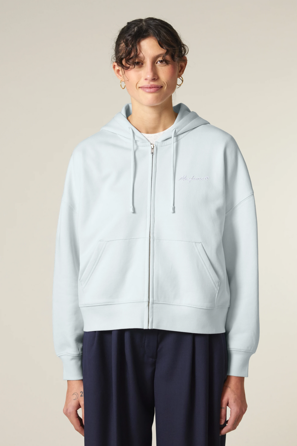 White Label Stick Damen-Reißverschluss-Kapuzenpullover-Sweatshirt