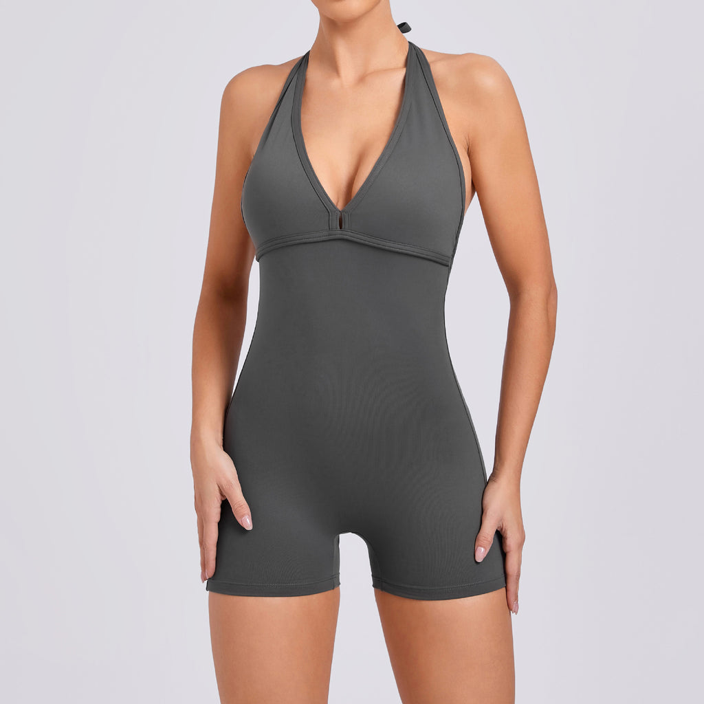 Combinaison slim "Peach-Hip" pour le yoga, avec dos esthétique