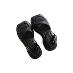 Green Skin-illuminating Roman Sandals With A Single Strap