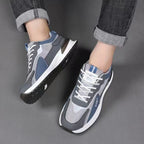 Herren Colorblock Mesh-Schuhe Modisch Lässig Schnür-Sneaker Outdoor Atmungsaktiv Lauf-Sportschuhe