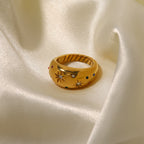 Hexagramm Zirkonring