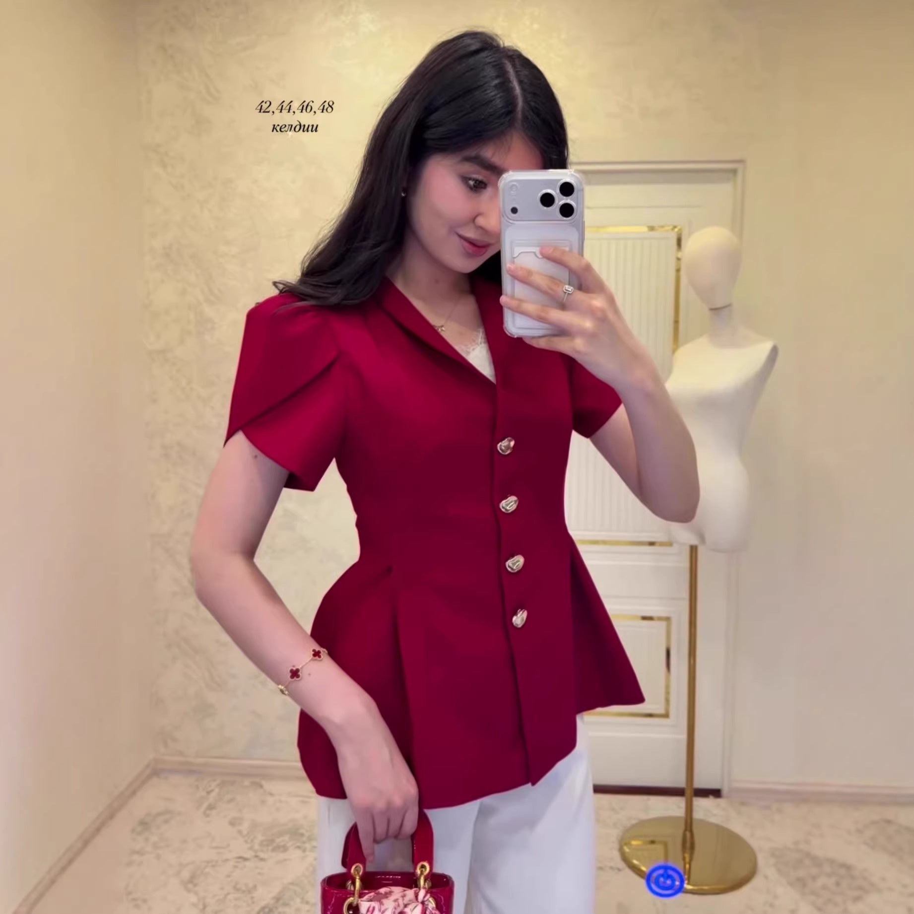 Short sleeved lapel cardigan top for women