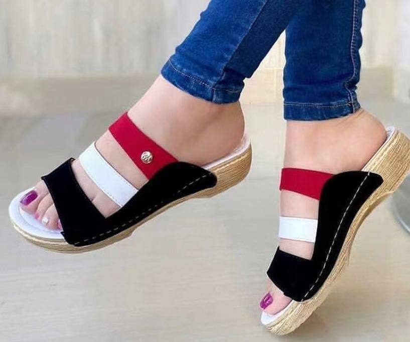 Chaussures d'été pour femmes de style ethnique européen et américain