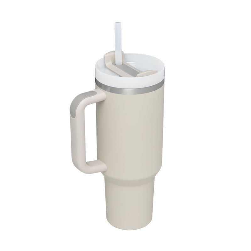 40 oz Becher mit Griff und Strohhalm, isoliert, auslaufsicher, Vakuum-Kaffeetasse aus Edelstahl mit Deckel, konischer Becher, Geschenke für Valentinsliebhaber, geeignet für Auto, Fitnessstudio, Büro, Reisen