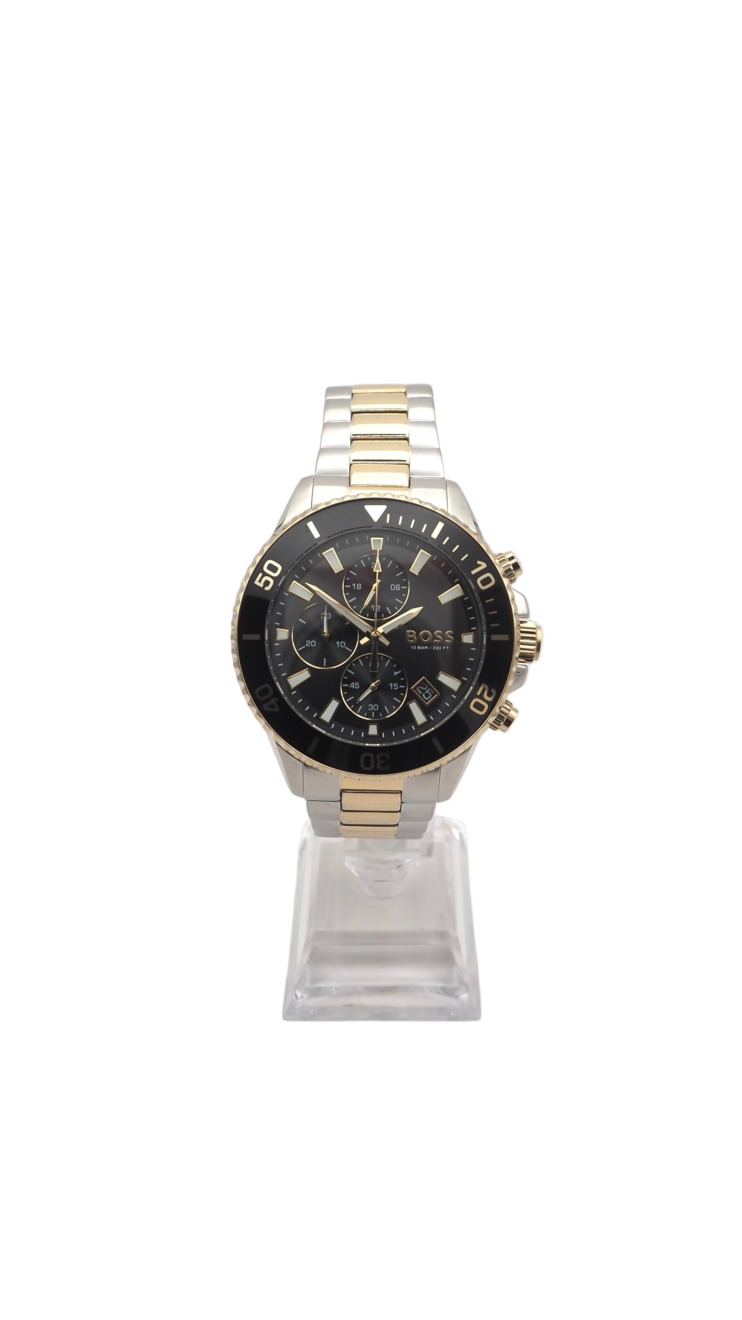 Boss Admiral Chronograph 1513908 Herrenuhr Edelstahl Silber Neu OVP