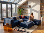 5 Teiliges Modulares Sofa – Blau