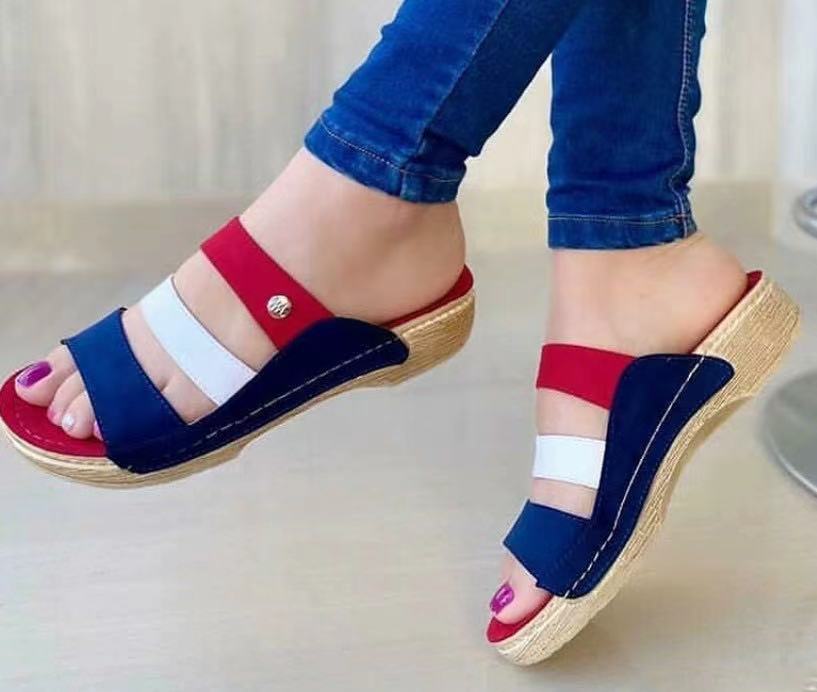 Chaussures d'été pour femmes de style ethnique européen et américain