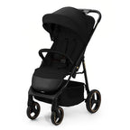 Kinderkraft TRIG 3 Kinderwagen, Kinderbuggy, Liegewagen, Sportwagen, Buggy, Zusammenklappen, Breite und tiefe Sitz, mit Liegeposition, 4 Rad Dämpfung, Große Dach, 5-Punkt-Gurt, bis zu 25 kg, Beige