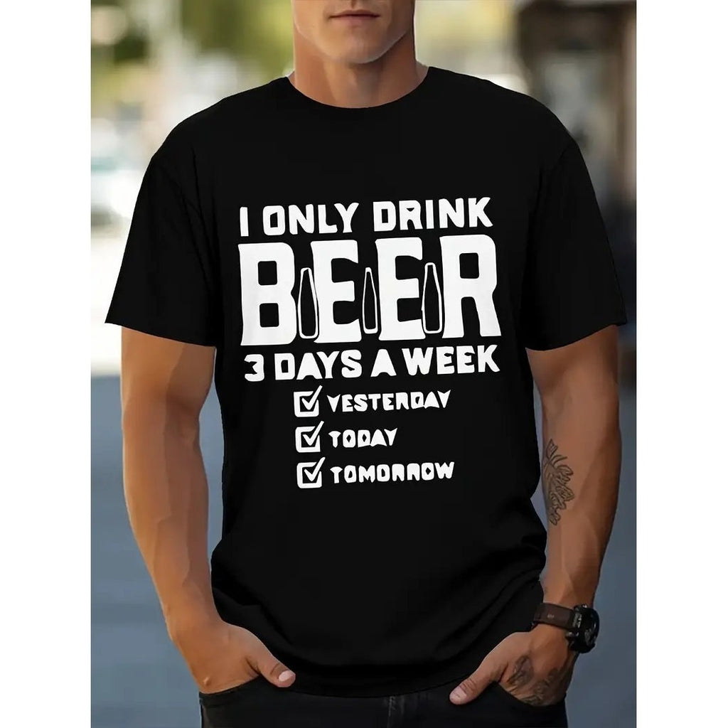 T-shirt à col rond pour hommes Sport Décontracté Bande dessinée Anime
