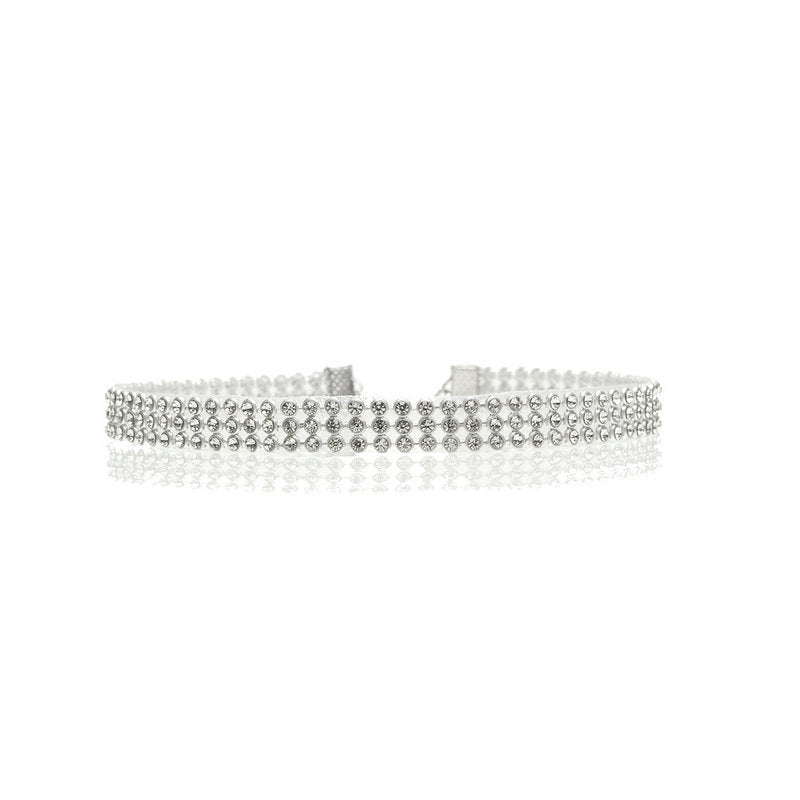 Mode Frauen Full Crystal Strass Choker Halskette Hochzeit Schmuck Choker Halsketten Für Frauen