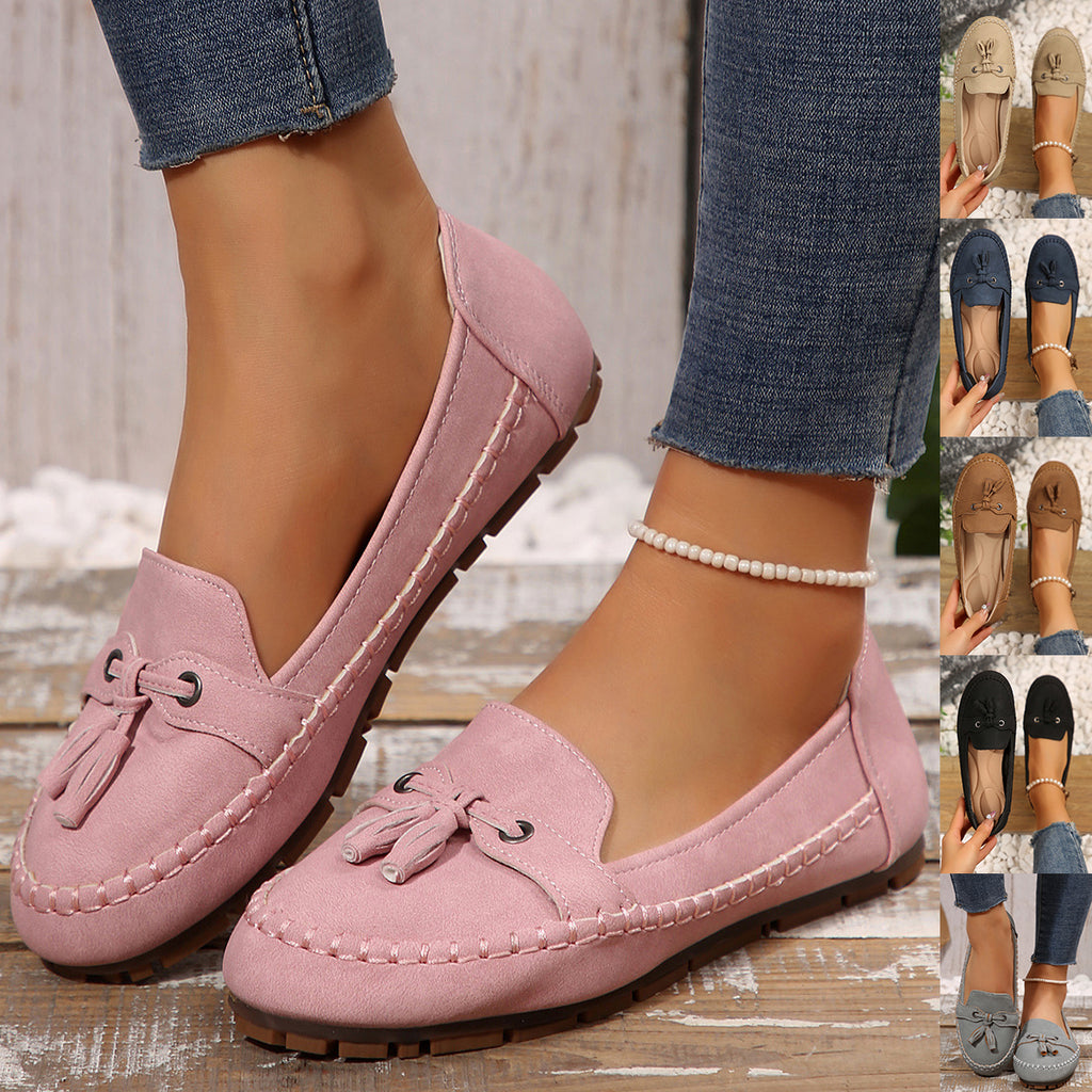 Mocassins pour femmes à bout rond, à la mode, antidérapants, souples et confortables