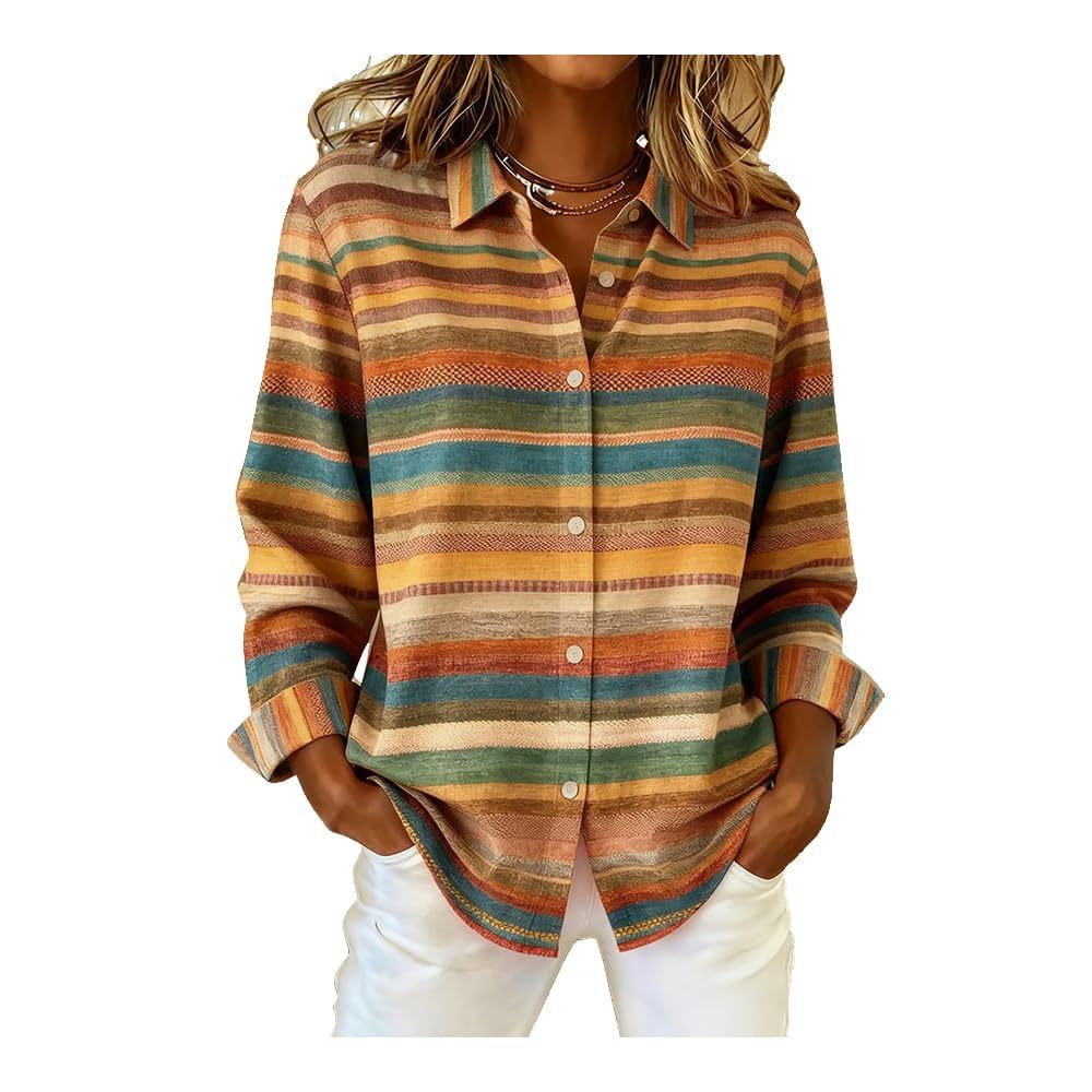 Damen lässiger Pullover im Retro-Kontrastkaromuster