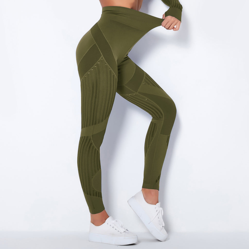 Legging de yoga moulant élastique push-up sans couture