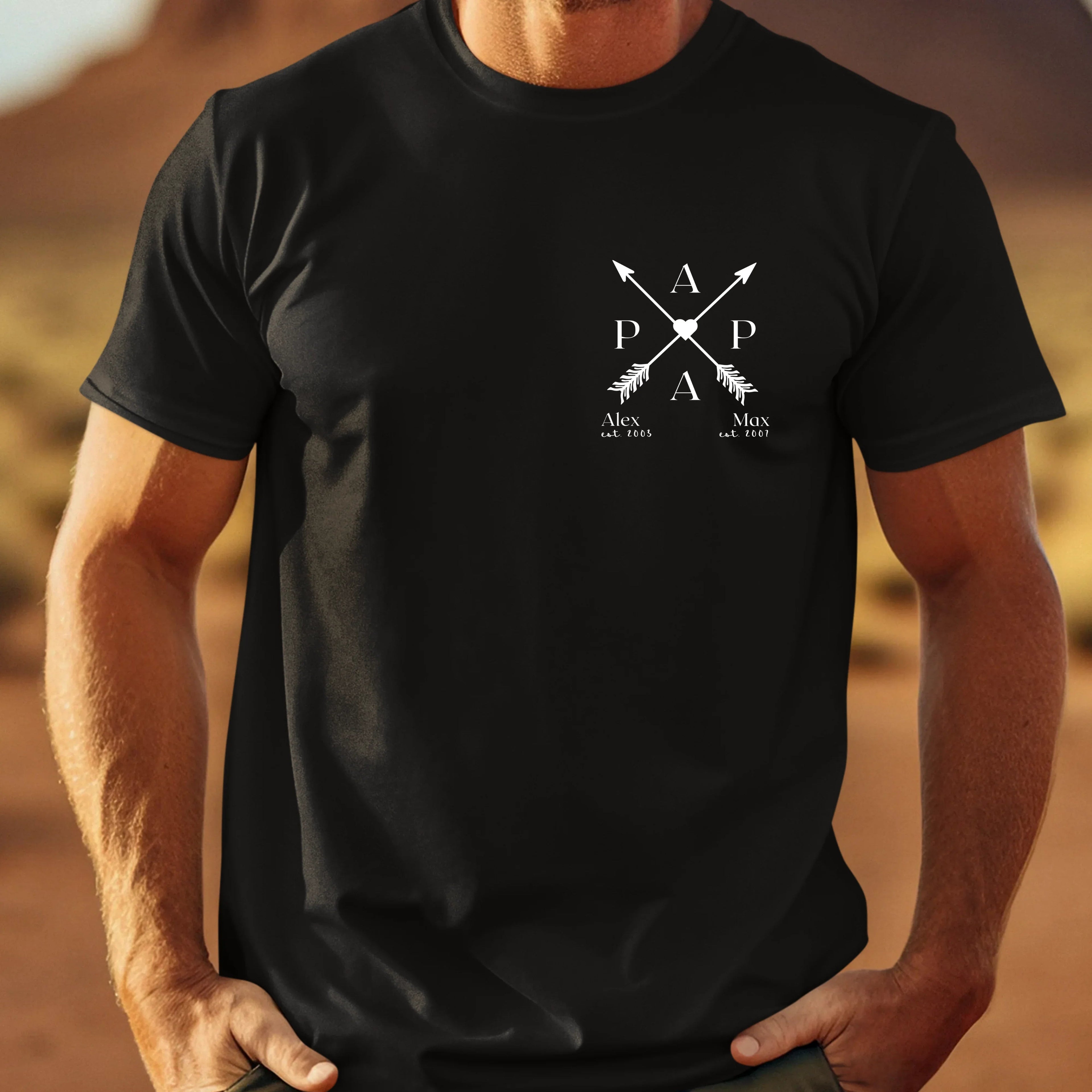 PAPA T-Shirt ARROWS personalisiert