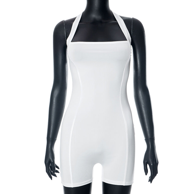Damen Neckholder Rückenfreier Jumpsuit
