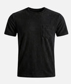 Retro Washed Pocket 3D Digital Print All-Match Crew Neck Short-Sleeve T-Shirt