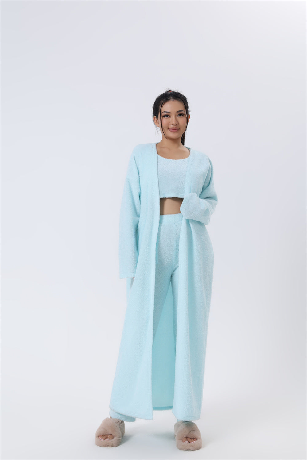 Ensemble de pyjama douillet, 3 pièces
Loungewear femme, doux et chaud