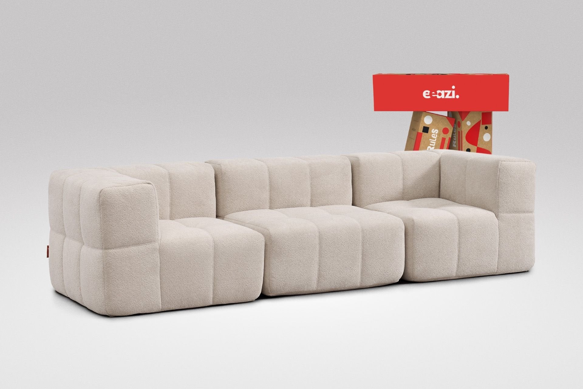 3 Teiliges Modulares Sofa – Beige